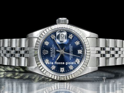 rolex donna quadrante blu datejust|rolex datejust blu.